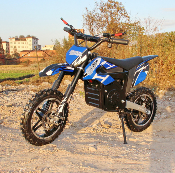 Электромотоцикл GreenCamel Питбайк DB400, 48V 1200W R10 быстросъемная батарея синий