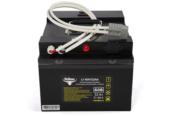 Литиевый тяговый аккумулятор RuTrike (18650 MnCoNi) 60V32A/H