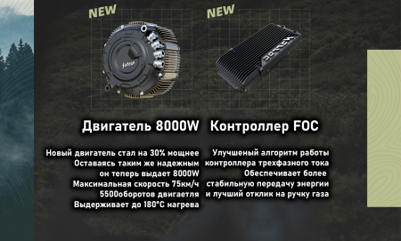 Электромотоцикл SUR-RON X Light bee 6000W 60V40AH (зеленый)