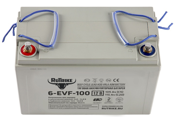 Тяговый аккумулятор RuTrike 6-EVF-100 (12V100A/H C3)