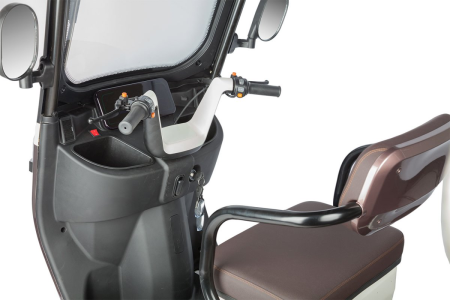 Электротрицикл Rutrike Gelbert Sarin 48V/60V 1000Вт коричнево-белый