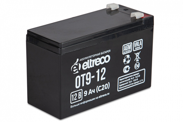 Аккумулятор Eltreco 6-F-9 (12V9A/H C20)