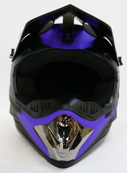 Шлем кроссовый MOTAX матово-черный-фиолетовый