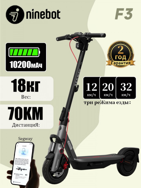 Электросамокат Ninebot Kickscooter F3 32 км/ч