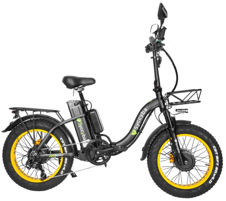 Электровелосипед Syccyba H2 (F11) DUAL 23AH желтый
