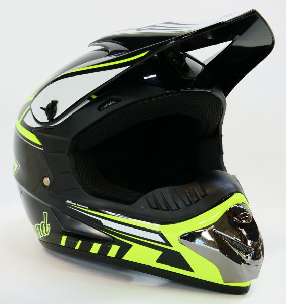 Шлем кроссовый MOTAX глянцево-черный-желтый