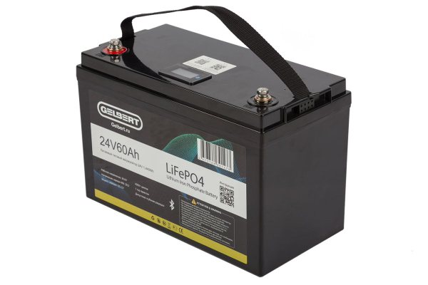 Литиевый тяговый аккумулятор Gelbert LiFePO4 (24V/60Ah/80A/1,440Wh) BT/Display