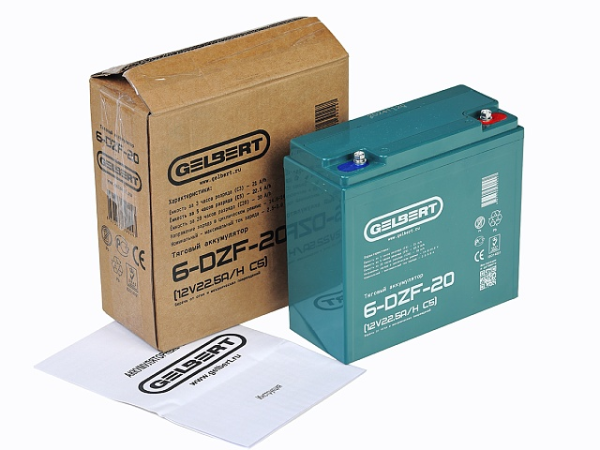 Тяговый аккумулятор Gelbert 6-DZF-20 (12V22.5A/H C5)