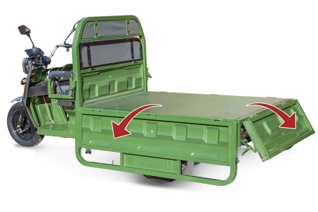 Грузовой электротрицикл Rutrike Маяк 1500 60V1000W зеленый