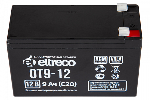 Аккумулятор Eltreco 6-F-9 (12V9A/H C20)