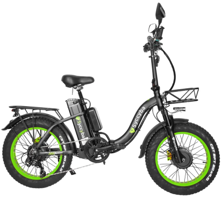 Электровелосипед Syccyba H2 (F11) DUAL 20AH зеленый