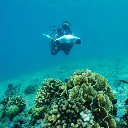 Подводный электроскутер MANTA синий